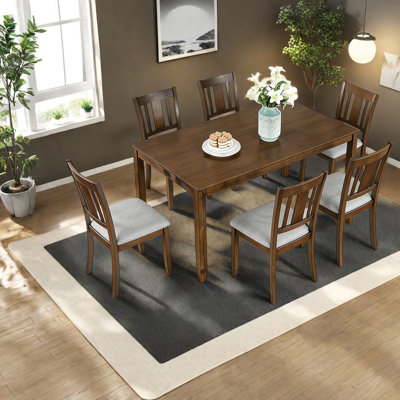Modern Dining Table Sets(must Include Both Table And Chair), Walnut Wood
