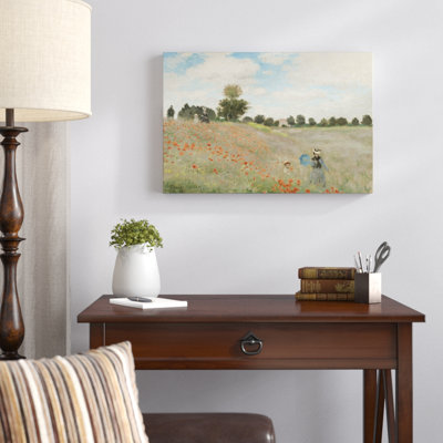 Poppies by Claude Monet - 1 Piece Wrapped Canvas Wall Art