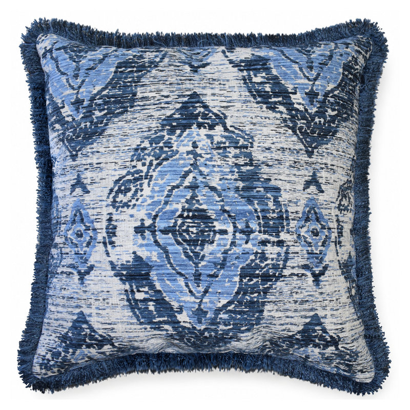 Toscana Jacquard Square Accent Pillow Wedgewood