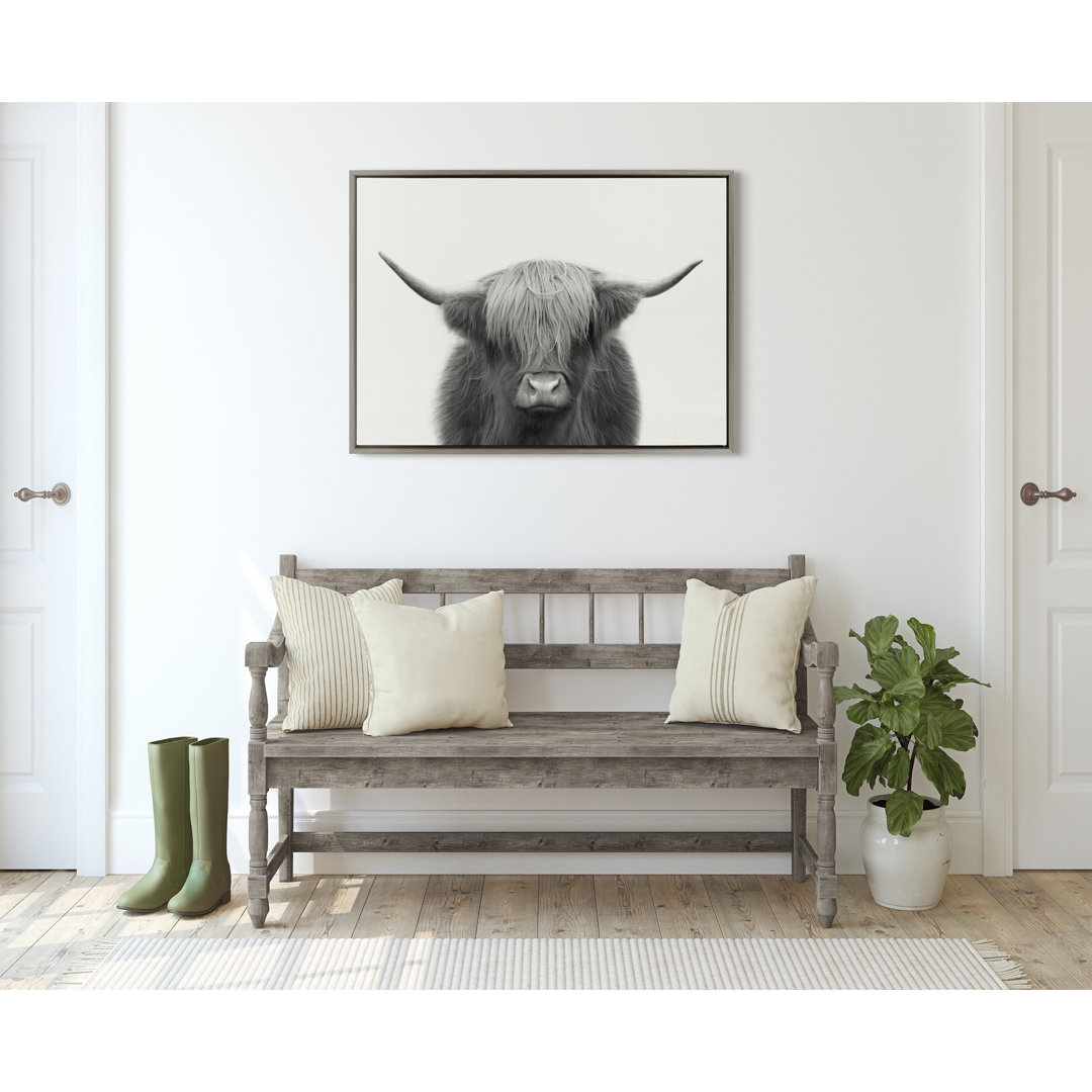 " Hey Dude Highland Cow BW " by The Creative Bunch Studio Gracie Oaks