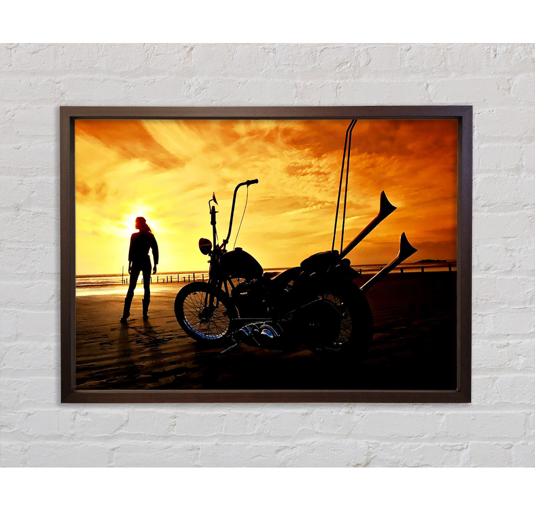 Harley Davidson Sonnenuntergang - Druck