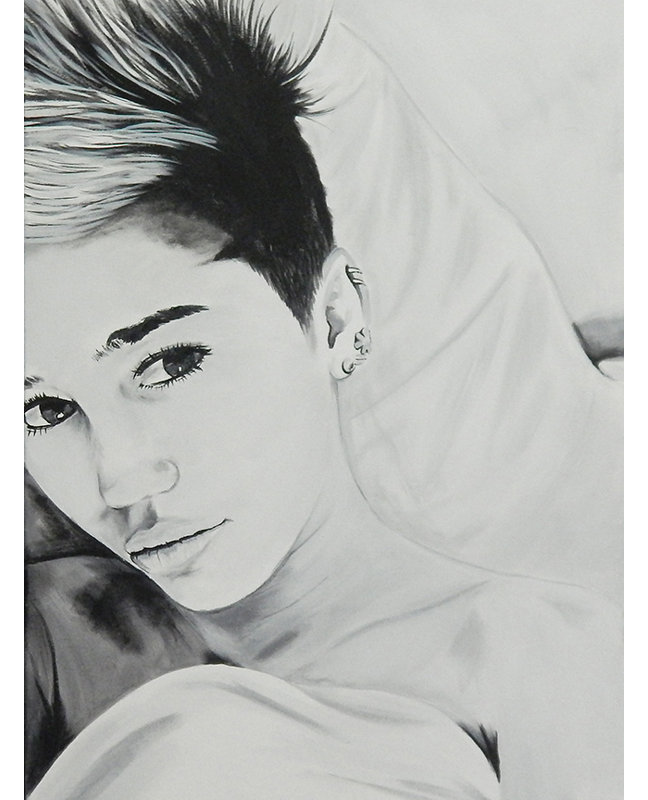 «Wrecking Ball - Miley Cyrus», impression, H 10 po x l 8 po x P 1,5 po, Toile tendue