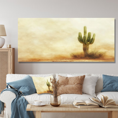 «Cactus Sandstorm I», reproduction d'art traditionnelle en métal, art mural en métal Cactus