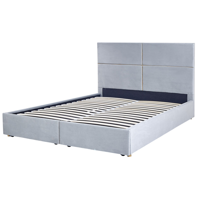 Okeden Upholstered Bed, Super King (6'), Light Grey