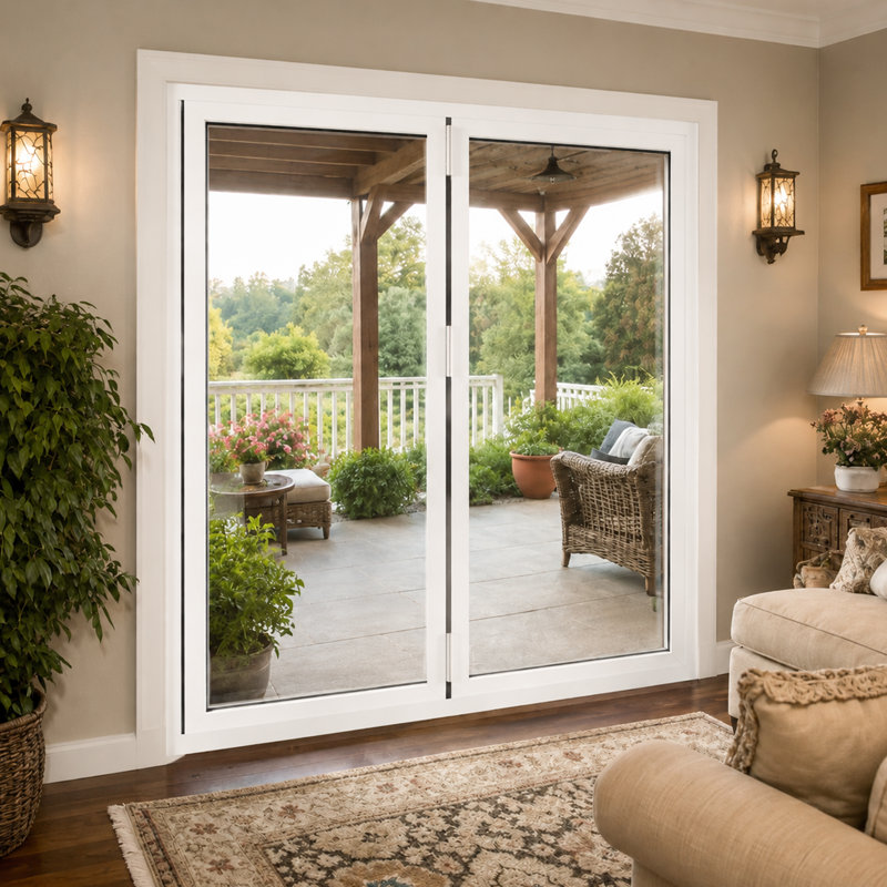 Porte de patio pliante en aluminium à ouverture à gauche H 80 po x l 72 po (2+ 0), Gauche