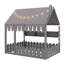 Lit de sol pour enfants de style Montessori équipé d'une barrière de sécurité, d'un auvent, d'un éclairage et de trois unités de rangement-1230031990-1230031987