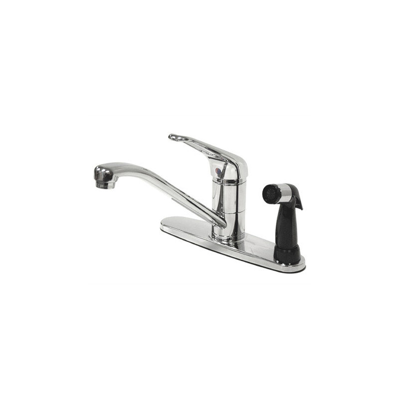 Single Handle Centerset Kitchen Faucet, Without Spray