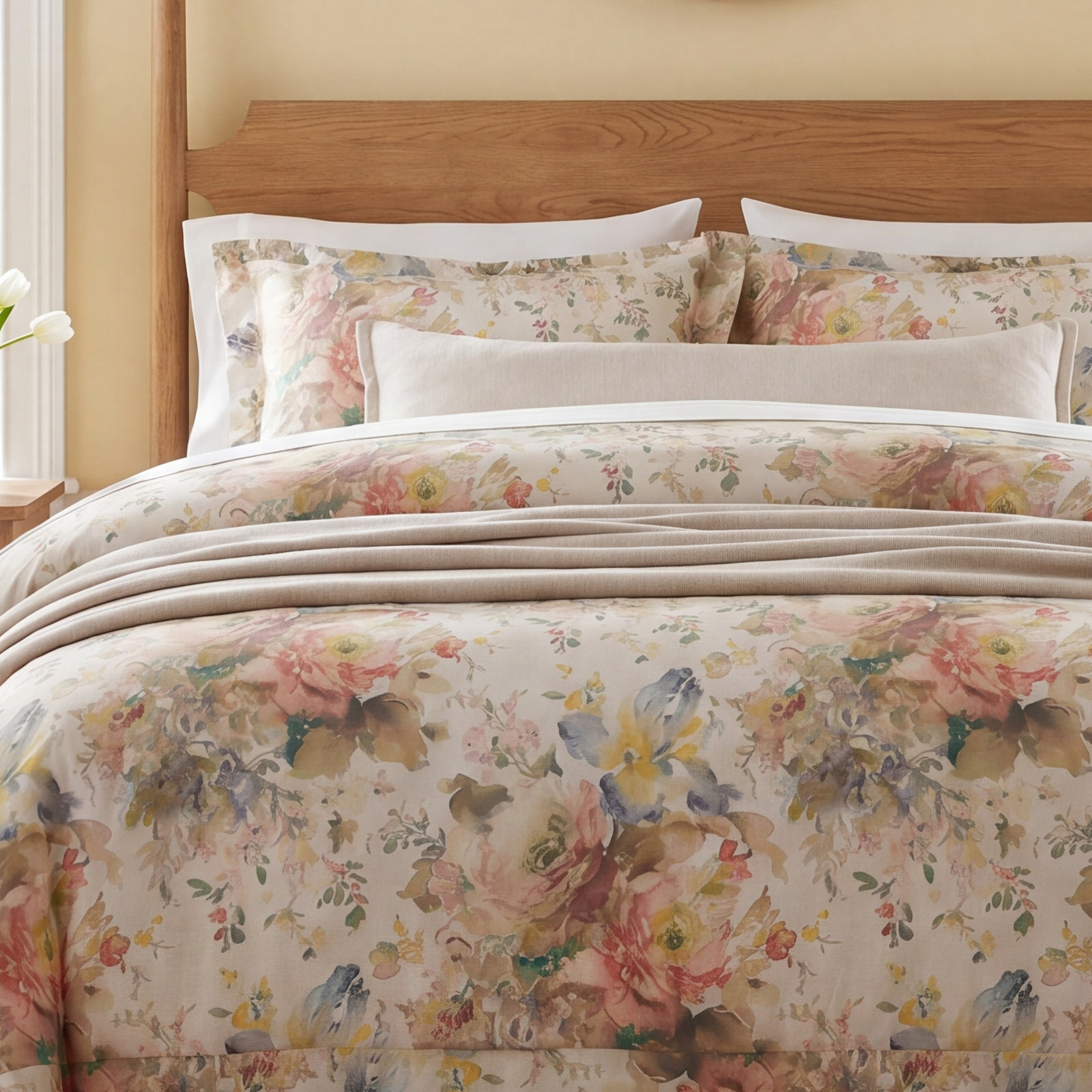 Eucalyptus Cotton Comforter Set, King Comforter + 2 King Shams