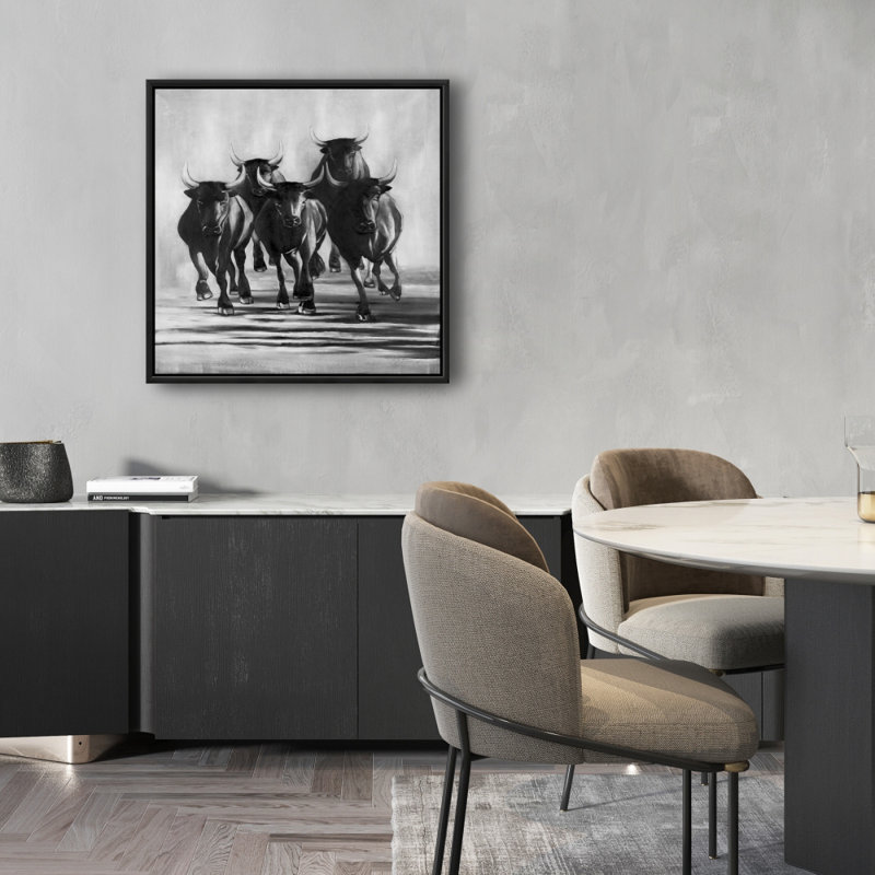 " Group Of Bulls At Galops "