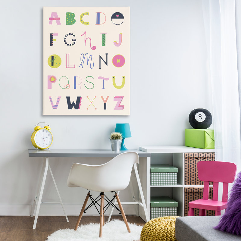 Lettres éclectiques sur toile, design par Sazerelli Designs, H 48 po x l 36 po