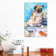 Pug and Pizza by George Dyachenko - Wrapped Canvas Painting Print