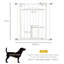 Steel Pressure Mounted Pet Gate With Door-96139609