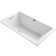 Underscore Rectangle 66-In X 36-In Heated Bubblemassage Air Bath With Bask, Reversible Drain