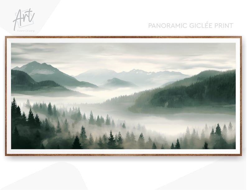 Parc national des Great Smoky Mountains, art mural horizontal, Toile tendue, H 24 po x l 48 po x P 1,5 po