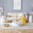 Ensemble de tables basses modernes et minimalistes de trois tables basses en MDF à motif de marbre. La table cylindrique avec son motif peut être facilement intégrée dans une variété de styles d'intérieur.
