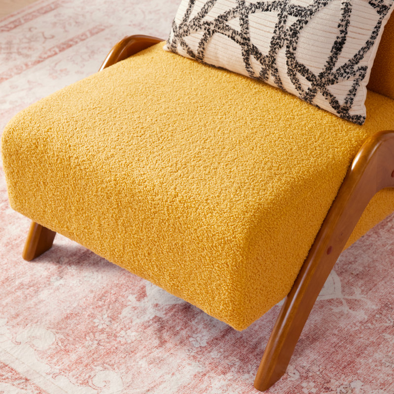 Ensemble de 2 chaises d'appoint rembourrées, Jaune