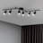 6 Light Black Track Lighting Kit, Flexibly Rotatable LED Light Head