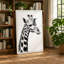 Giraffe in Profile Minimalist 1 Piece Wrapped Canvas Wall Art-136779849-136779854