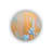 Pastel Blue Orange Themed Grass Flower And Butterfly Patterned Modern Decorative Carpet-1275756007