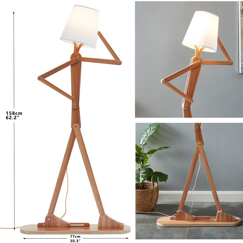 Blaydon 62.2'' Novelty Floor Lamp, Ash