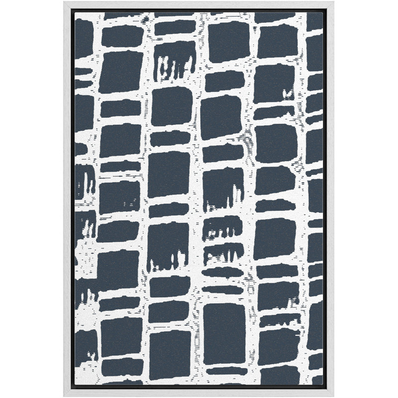 Signe, reproduction d'art sur toile encadrée, ensemble de motifs géométriques foncés et blancs à motif géométrique, art moderne dramatique industriel pour le salon