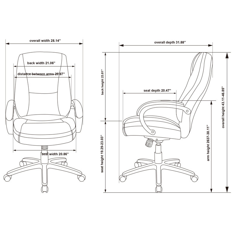 Fauteuil de direction, Noir