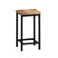 Table de salle à manger polyvalente avec 3 tabourets suspendus, conception de table épissure, panneau et cadre en métal, idéale pour les pizzas
