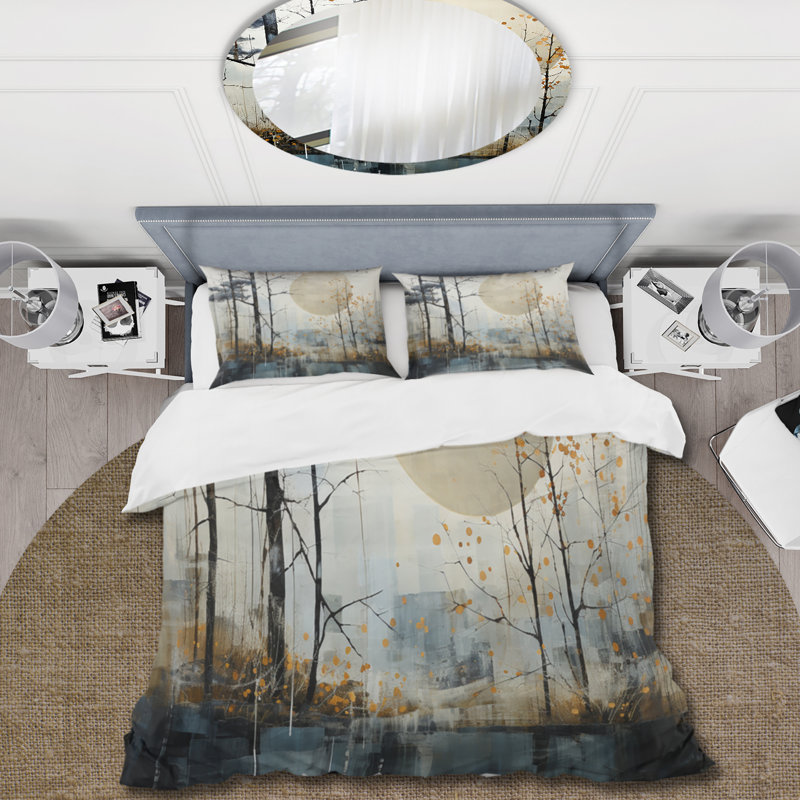 Ensemble de housse de couette en microfibre / polyester Japon Art Serene Zen Minimalisme I Bedding
