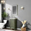 Meuble-lavabo moderne vert avec rangement