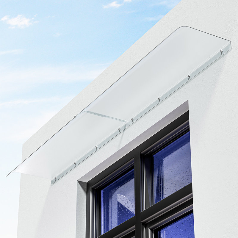 Dakota Fields 200cm W x 33cm D Plastic Cover Retractable Door / Window Awning
