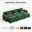 Canapé modulaire en forme de U l 120 po Brazell avec siège profond, canapé Cloud avec trois repose-pieds et coussins amovibles - vert-125354399