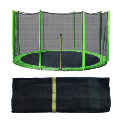 Aoodor Trampoline Replacement Net with Zipper, Hooks, Pole Cover