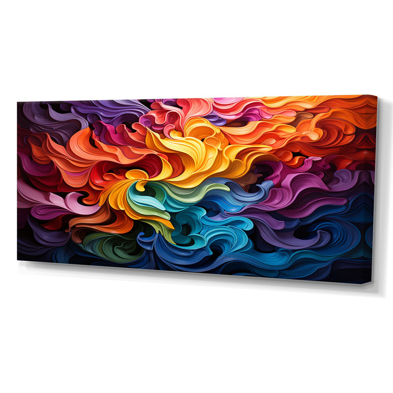 Opt Vibrant Illusions II On Canvas Print, Wrapped Canvas, 28" H x 60" W, No Frame
