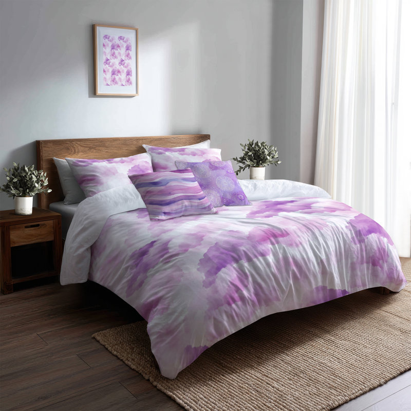 Rosy Cloud Bedding, Queen Comforter + 5 Additional Pieces