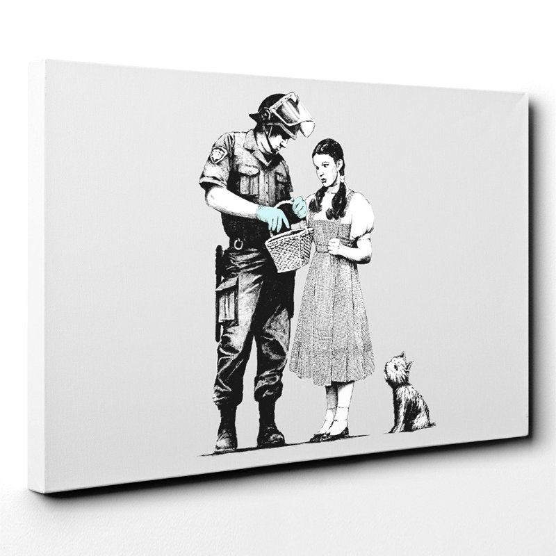 Banksy - Wrapped Canvas Print, 40cm H x 60cm W