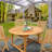Cosper Round to Oval Teak Outdoor Extension Dining Table, 47'' round to 71'' Oval -123143820