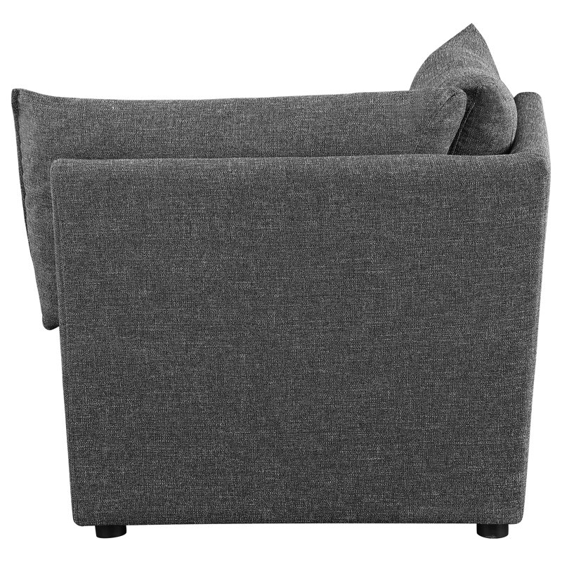 Chaise d'angle rembourrée Gid Barely Black