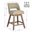 Tabouret de bar pivotant en similicuir avec structure en bois massif (ensemble de 4)-1920880857-1926002414-1926002415