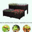 Jardinière surélevée de 4 pièces avec pieds, à arrosage automatique, pour herbes aromatiques, légumes et fleurs, couleur marron. Potager en plastique.