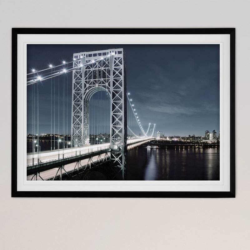 " NYC At Dusk ", Black, 30" H x 40" W x 1.5"