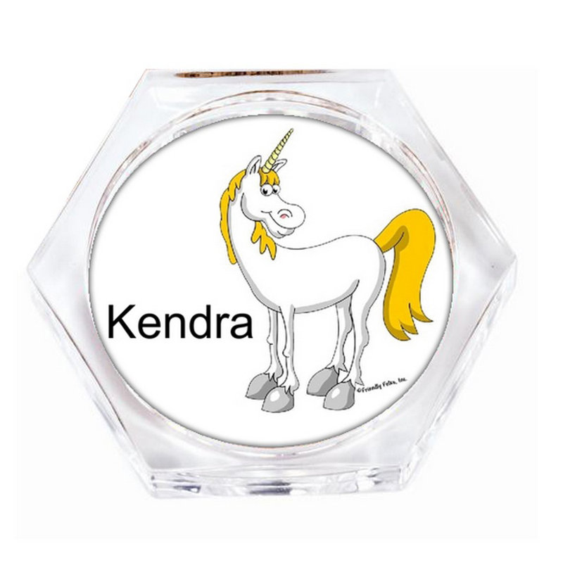 Ensemble de 4 sous-verres personnalisables Licorne, Oui