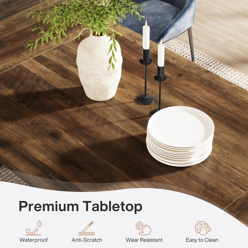 70.9" Millwood Pines Dining Table for 6-8 People