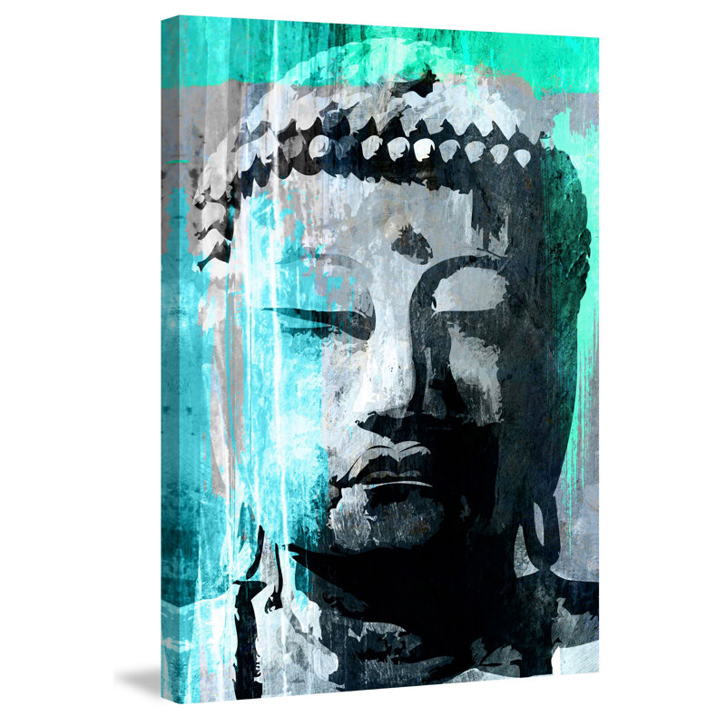 « bouddha géant » par rick martin, reproduction d’art sur toile tendue, H 45 po x l 30 po x P 1,5 po
