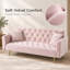 Canapé convertible en velours rose, design rétro 71,03 pouces pour petit salon, chambre à coucher, bureau