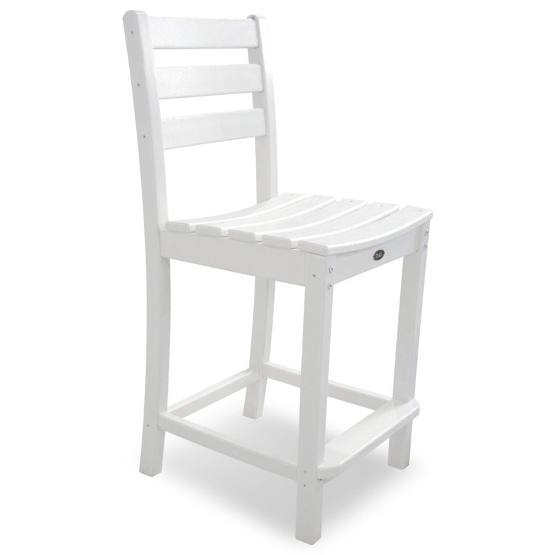 Chaise d'appoint de comptoir POLYWOOD Monterey Bay, Blanc classique