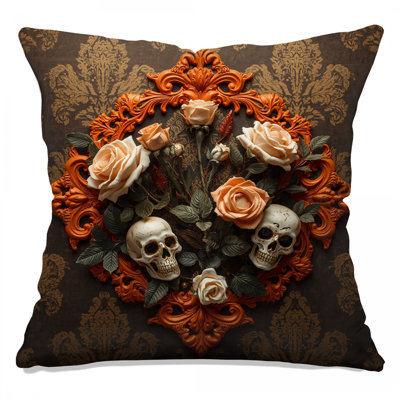 Coussins décoratifs Ornate Skull Roses
