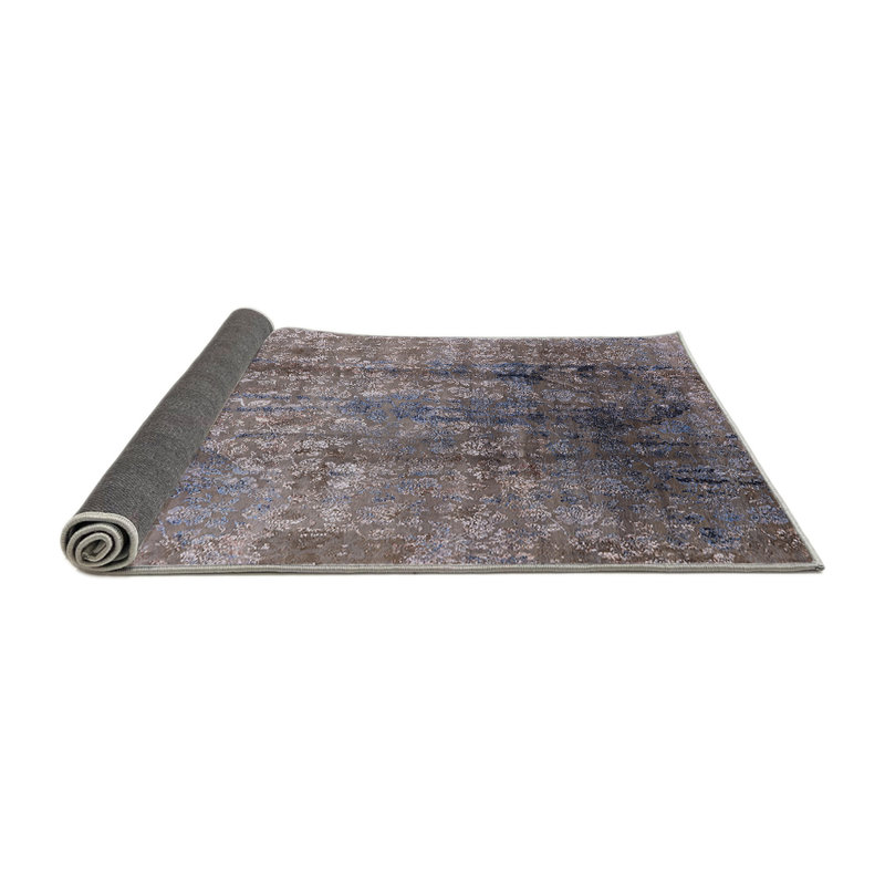 Tapis gris / brun / bleu Hyler, Rond 3 pi
