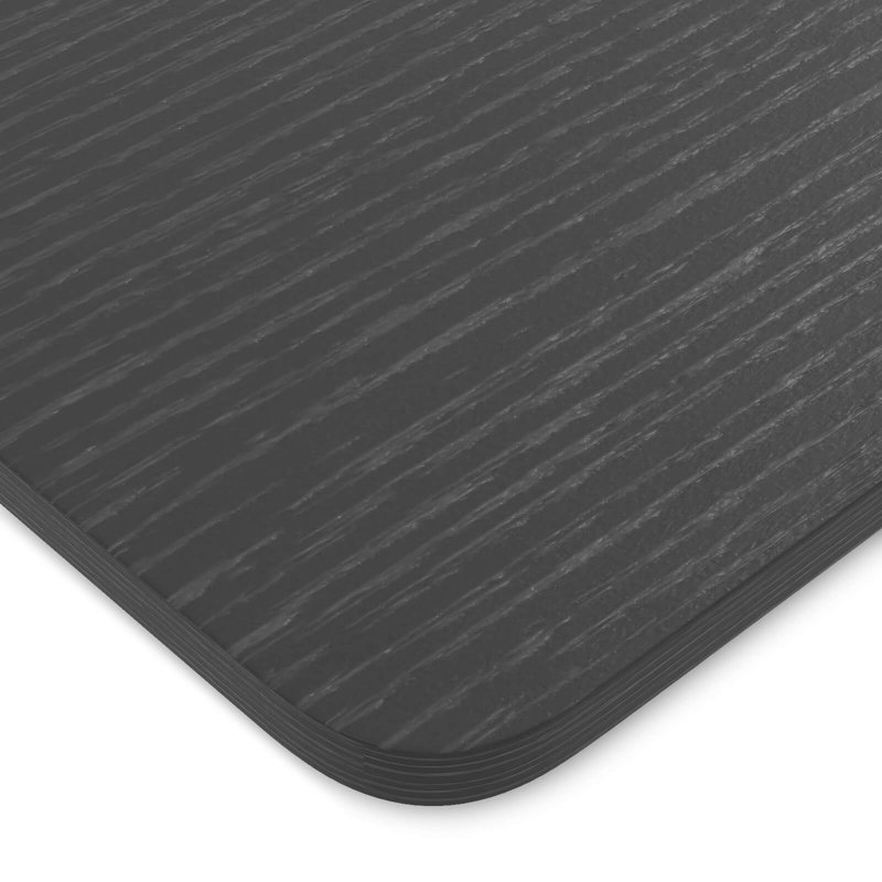 Plateau de table 48 po x 24 po avec coins arrondis sécuritaires pour bureau à domicile bricolage noir, Noir
