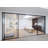 4 Panel Clear Glass Sliding Room Divider - Aluminum Frame with Silent Glide technology-83099410-49164112
