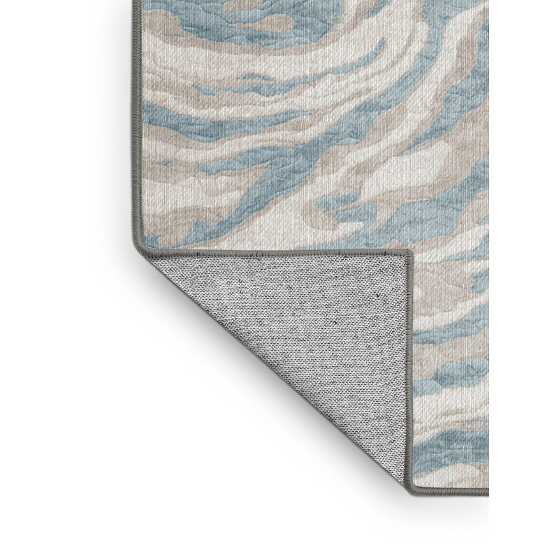 Machine Washable Gray Area Rug, Rectangle 8' x 10'